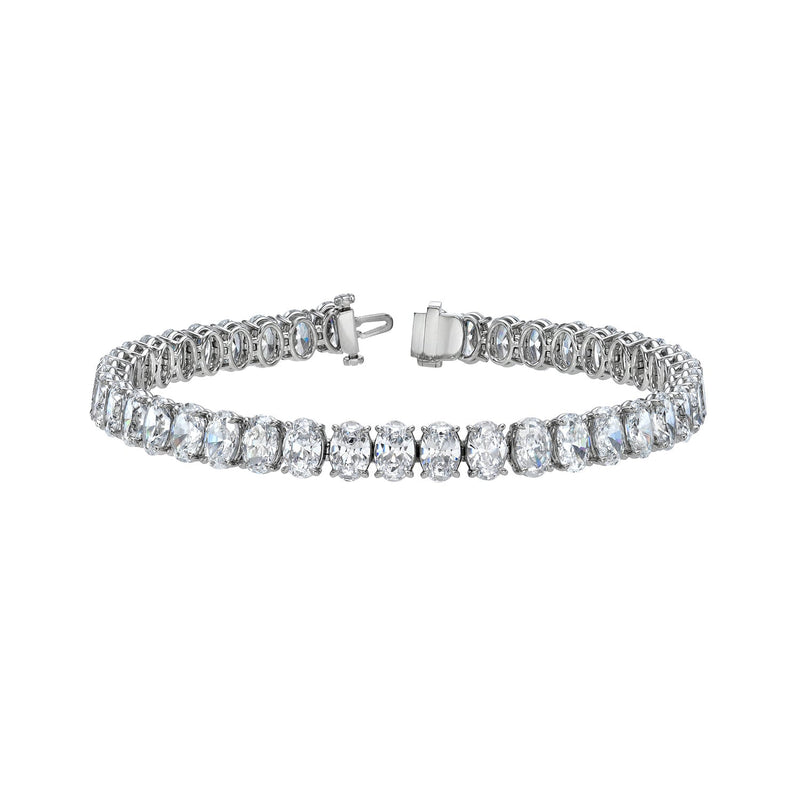 Oval shaped tennis bracelet