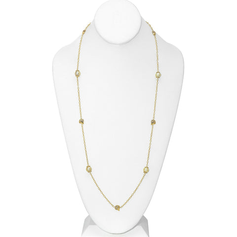 30 Inch 7.5 mm Pearl Necklace with a Yellow Gold Clasp | New York Jewelers  Chicago